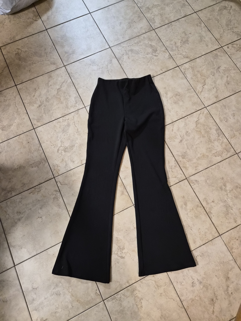 H&M Black High-Waist Flare Pants